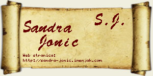Sandra Jonić vizit kartica
